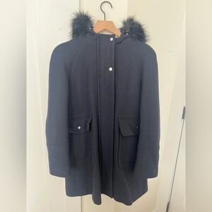Blue Zara coat size S excellent condition!!